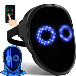 Gootus Face Transforming LED Mask with App Controlled - Halloween Costumes for Kids, Light Up Mask with Gesture Sensing, Boys Toys Gifts for Birthday 