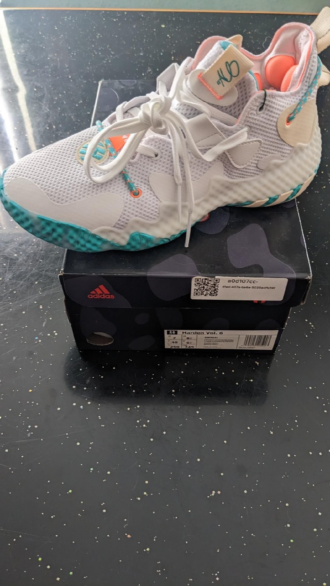 Adidas Harden Vol 6 White aqua size 7