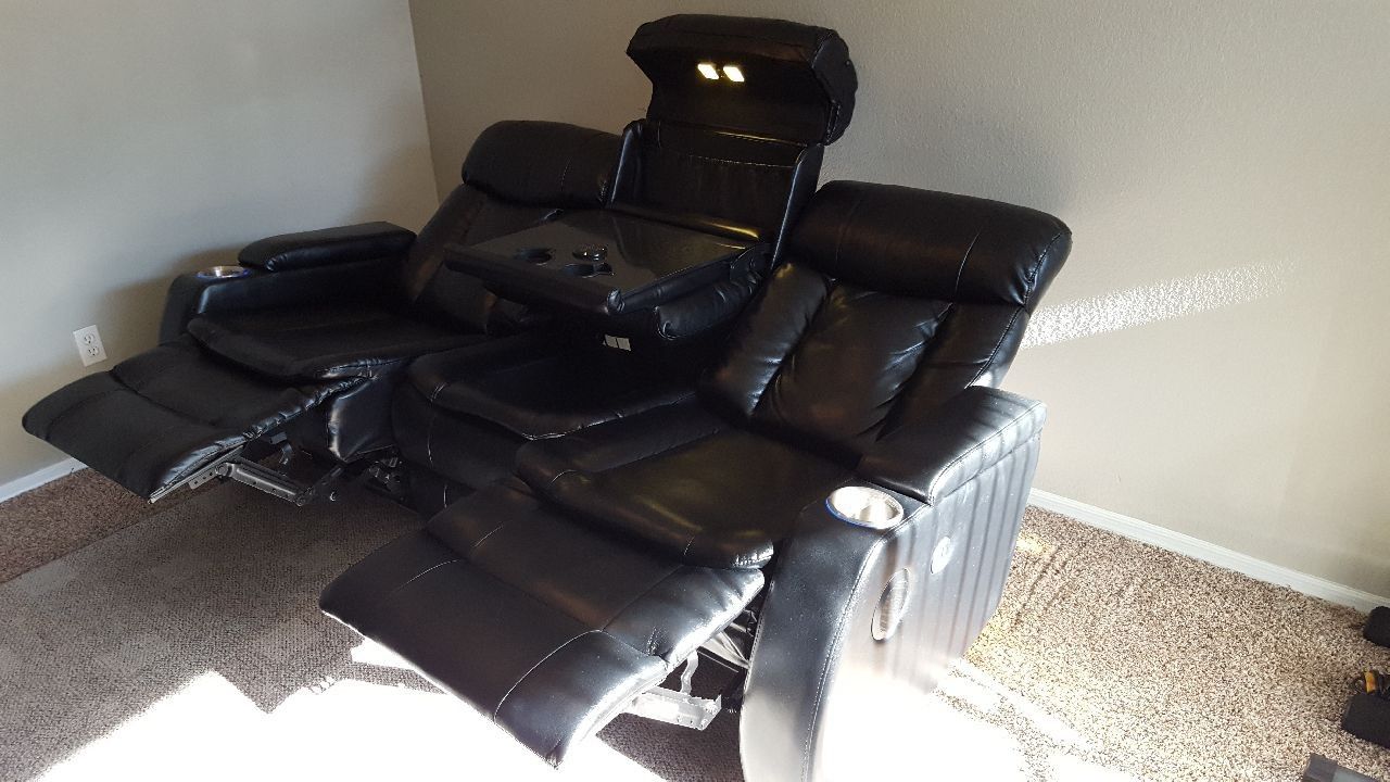 Black Reclining Sofa