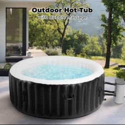 Hot tub spa 4 Person 71'' Inflatable Hot Tub Spa Capacity 800L, Outdoor Portable Hottub with 138 Jets with Control Panel, Insulated Tub Cover, Tempera