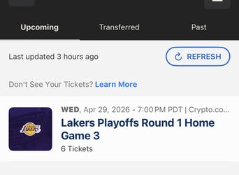 Lakers v Rockets Game 5 - Premium Seats - PR16
