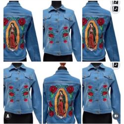 Mexican  Embroidered Jean Jackets - Chamaras Bordadas