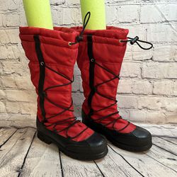NEW Ralph Lauren Women's  Red Mid-Calf Rain/Snow Boots; Sz 7 1/2