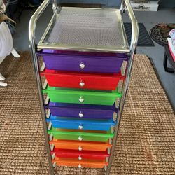 Portable Drawer Organizer, 13w x 15 3/8d x 37-3/4h, Assorted/Matte Gray