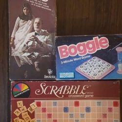 Lot Of 3 Vintage Boardgames Scrabble