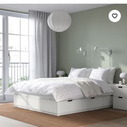 King Storage Bed With King Mattress