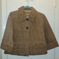 LEOPARD PRINT LEATHER JACKET WITH POCKETS (Live A Little)