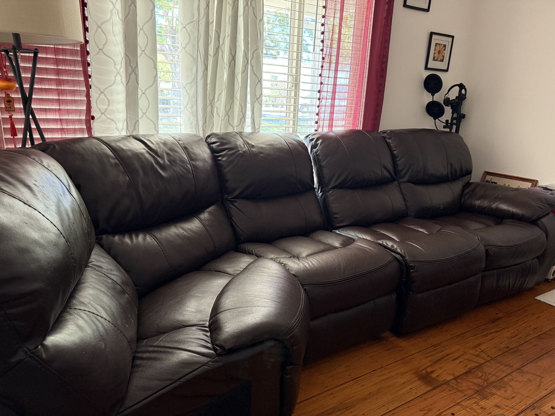 Recline Leather Couch (For Pick Up)