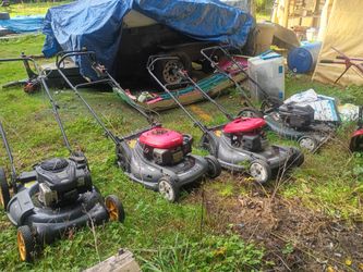 Four Push Lawn Mowers — $25 for All Four, As-Is