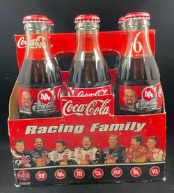 NEW  #44 Kyle Petty 1996 Coca-Cola Collectible 6 Pack 8 oz Bottle  #44 Kyle Petty Coca-Cola Racing Family & Original Carrier EVC OBO