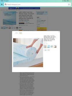 Memory foam Bed Topper