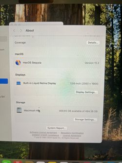 MacBook Air 2022 13” 16 ram 500 storage