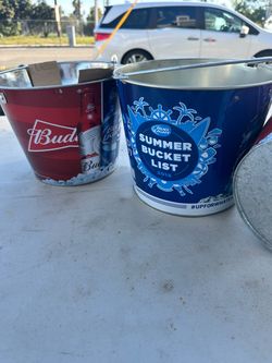 3 Bud light beer buckets never used.