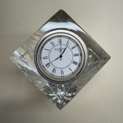 Waterford Crystal Desk Clock Cube