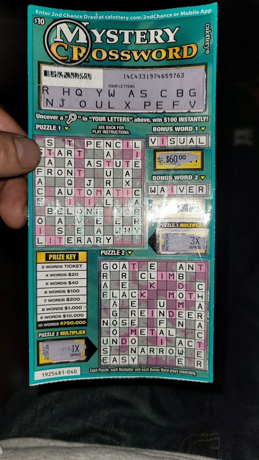 Scratcher $4000 winner