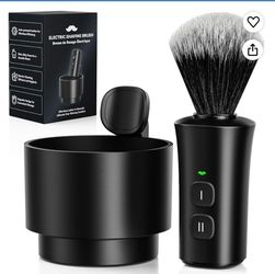 Electric shaving brush with bowl