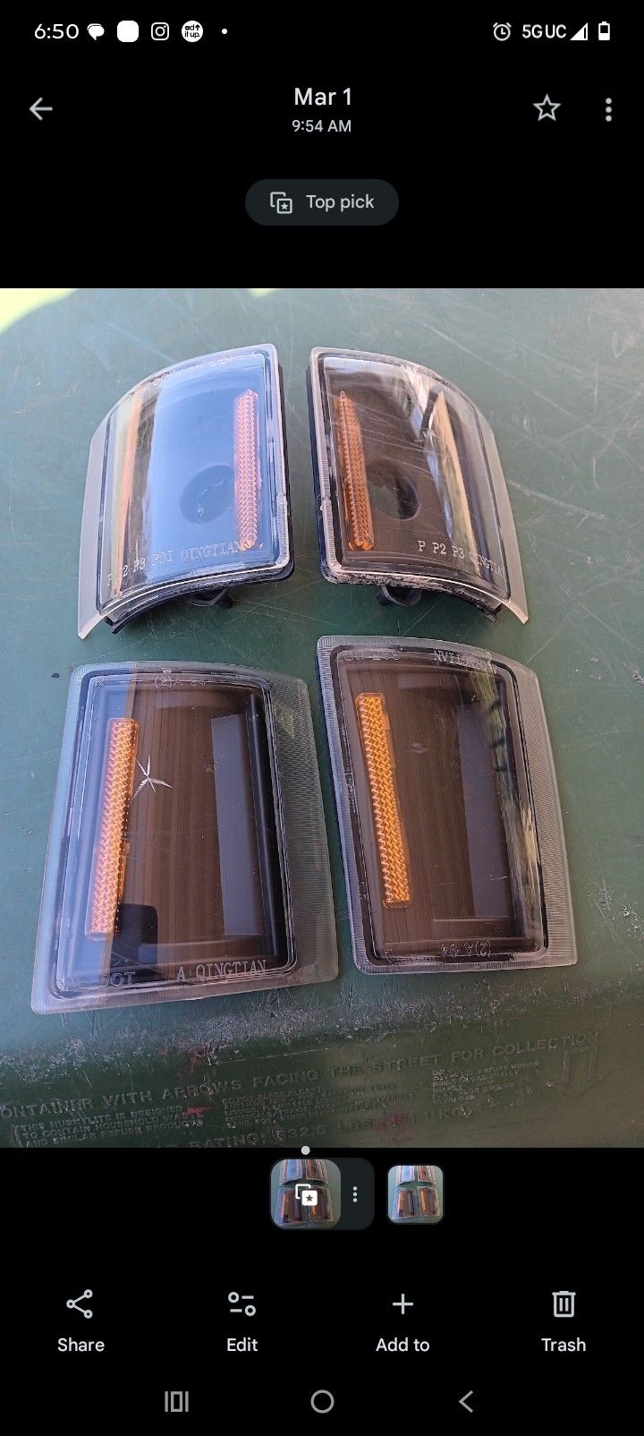 (4) Chevy  Truck Marker Lights 