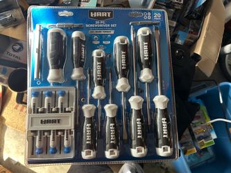 HART 20-Piece Magnetic Screwdriver Set Comfort Grip, 50% More Torque & Tip