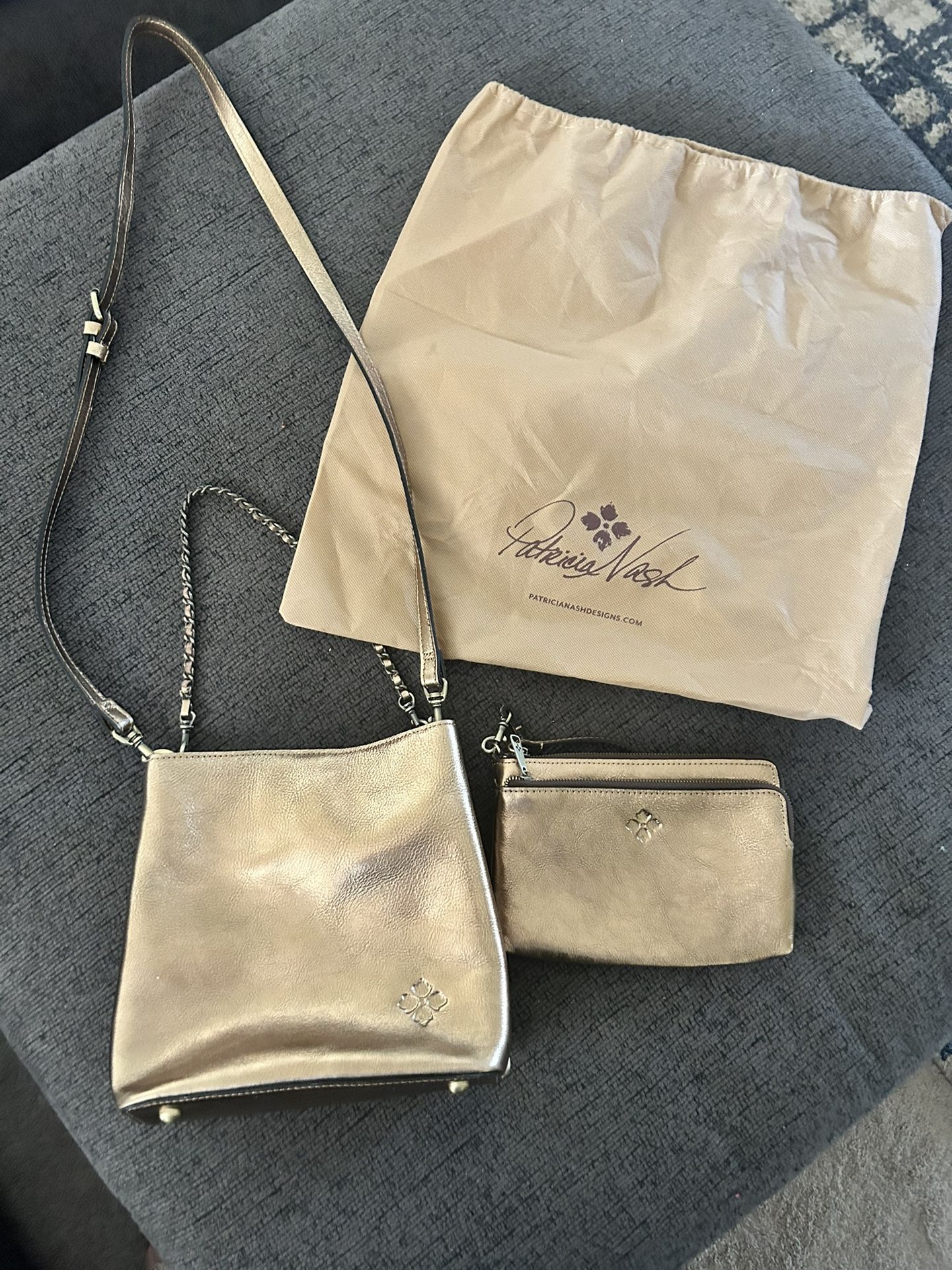 Patricia Nash Leather Purse and Matching Clutch