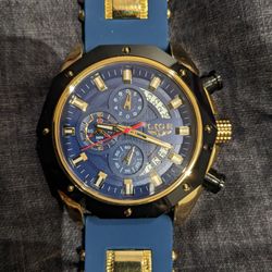Lige Royal Blue And Gold Watch