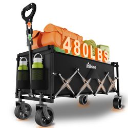 InBrave Folding Wagon Cart - Collapsible Utility Wagon (Brand New)