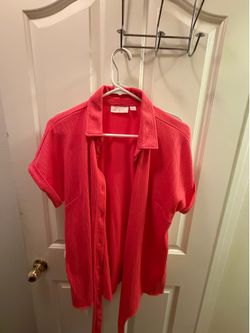 Red Belle blouse and off white Pants 27 for both