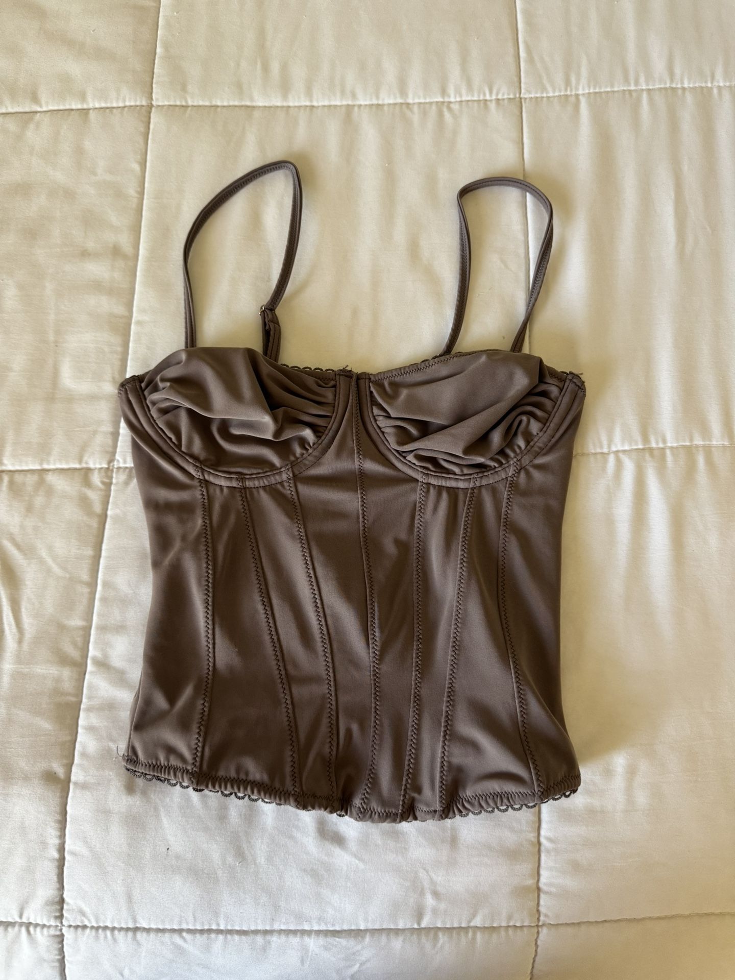 Grayish/Brownish Corset Top