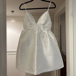 White Spaghetti Strap Mini Dress