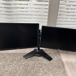 Dual Monitor with Stand And HP Docking Station