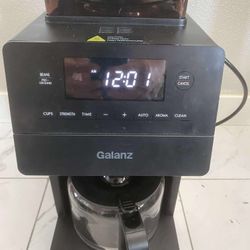 Galanz 12 Cups Grind / Brew Coffee Maker 60 oz. Water Reservoir & 6.5 GLDC12S110