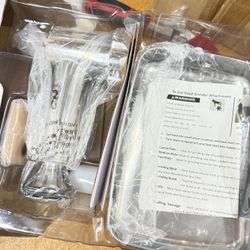 Stainless Steel Meat Grinder Attachment for KitchenAid Stand Mixer,Meat Grinder for KitchenAid Mixer Includes 3 Sausage Stuffer Dishwasher Safe Attach