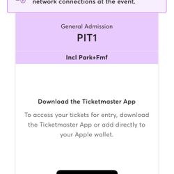 Suicide Boys Pit Ticket