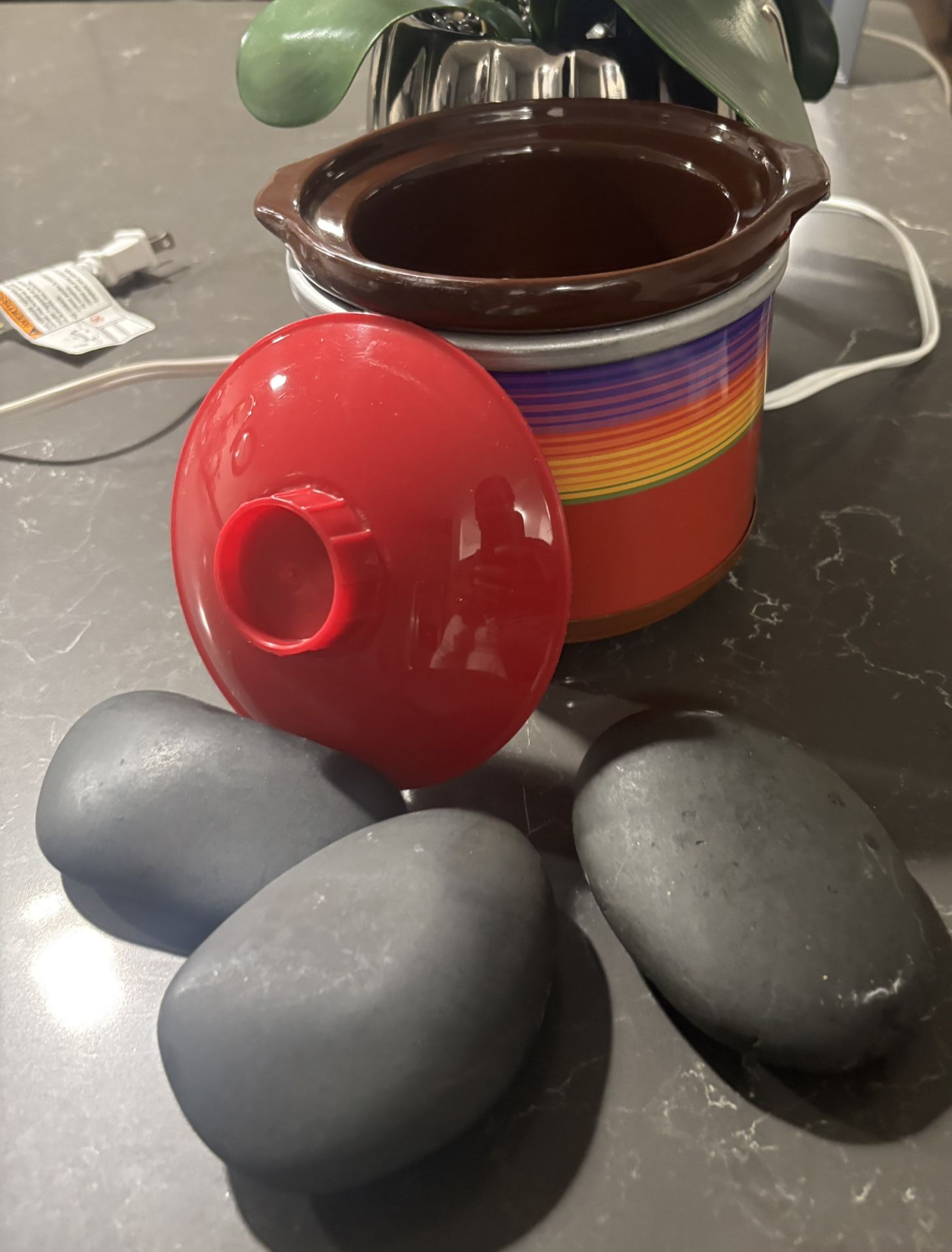 Hot Stone Massage Warmer With Stones
