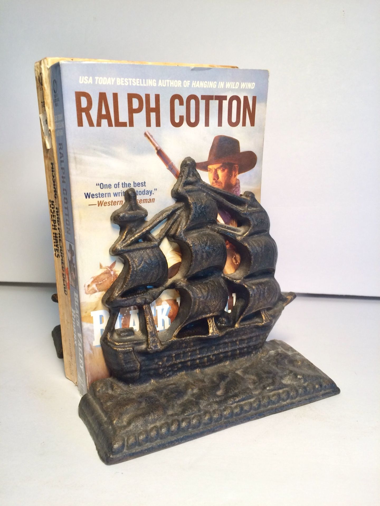 Antique Nautica Sailing Vessel Ships Metallic Bookends Set (of Two)
