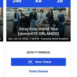 2 Stray Kids Tickets In Orland 