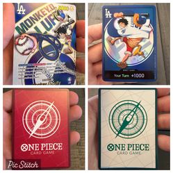 LA Dodgers Luffy Promo One Piece Fan Art Cards