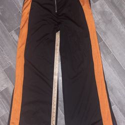 The Ragged Priest Pants Black With Orange And Blue Accents Size Large