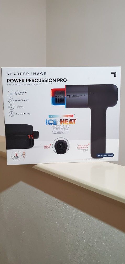 Sharper Image Power Percussion Pro Massager With Hot &  Cold  Therapy