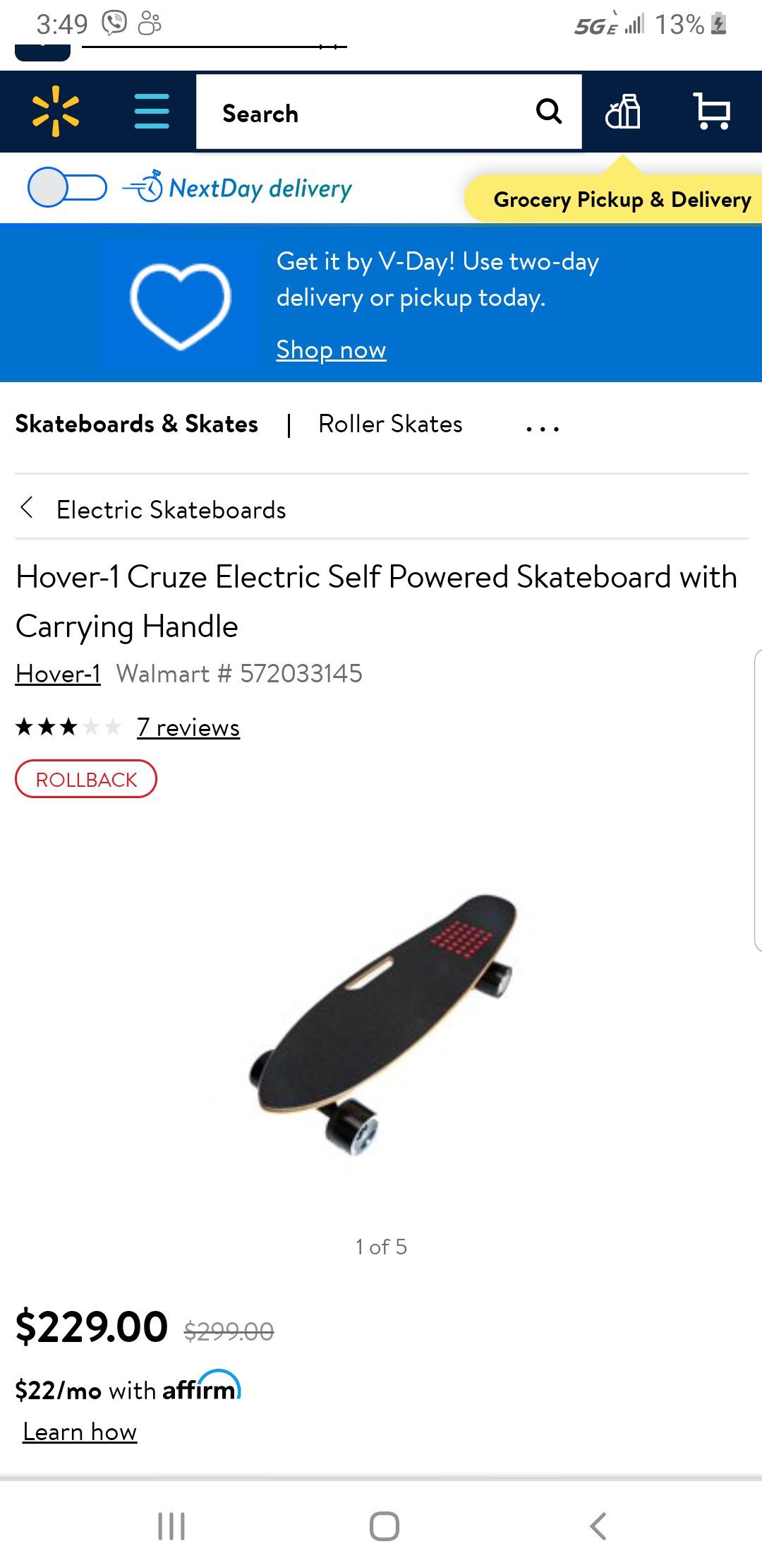 Hover-1 - Cruze Electric Skateboard - Black