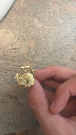 Money bag 10k ring