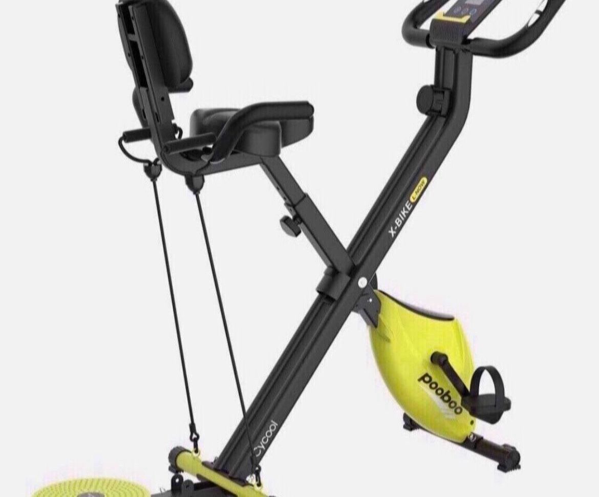 4in1 Folding Exercise Bike Indoor Cycling Bike Stationary Bike Magnetic X Bike