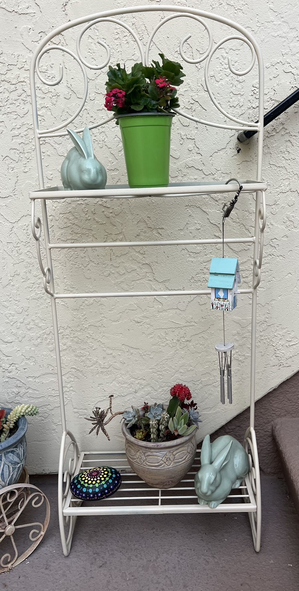 Bakers Rack Metal Plant Stand 46” H X 16” W