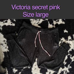 Victoria Secret Pink Joggers Size Large 