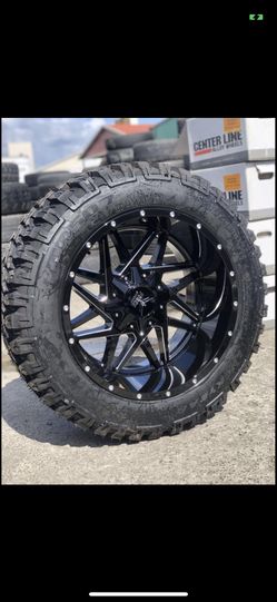 20x12 New deep dish rims and mud tires 6 lug Chevy gmc ford Toyota Nissan. Finance today !!💫
