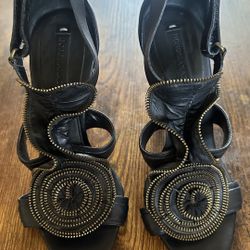 Bcbg Max Azria Leather Heels 6.5 B 