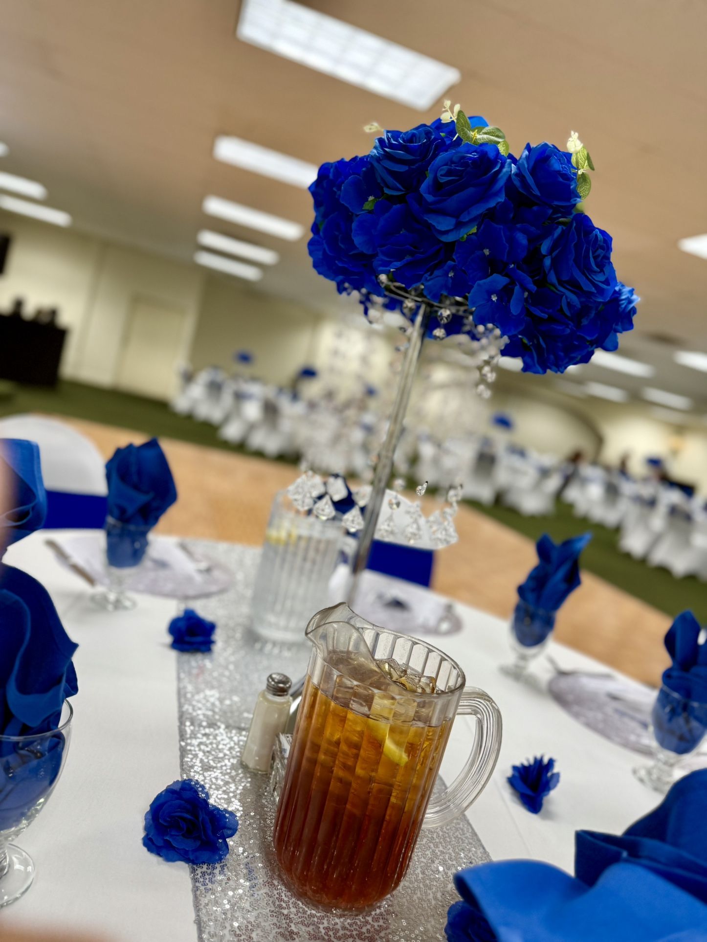 Royal Blue Center Pieces