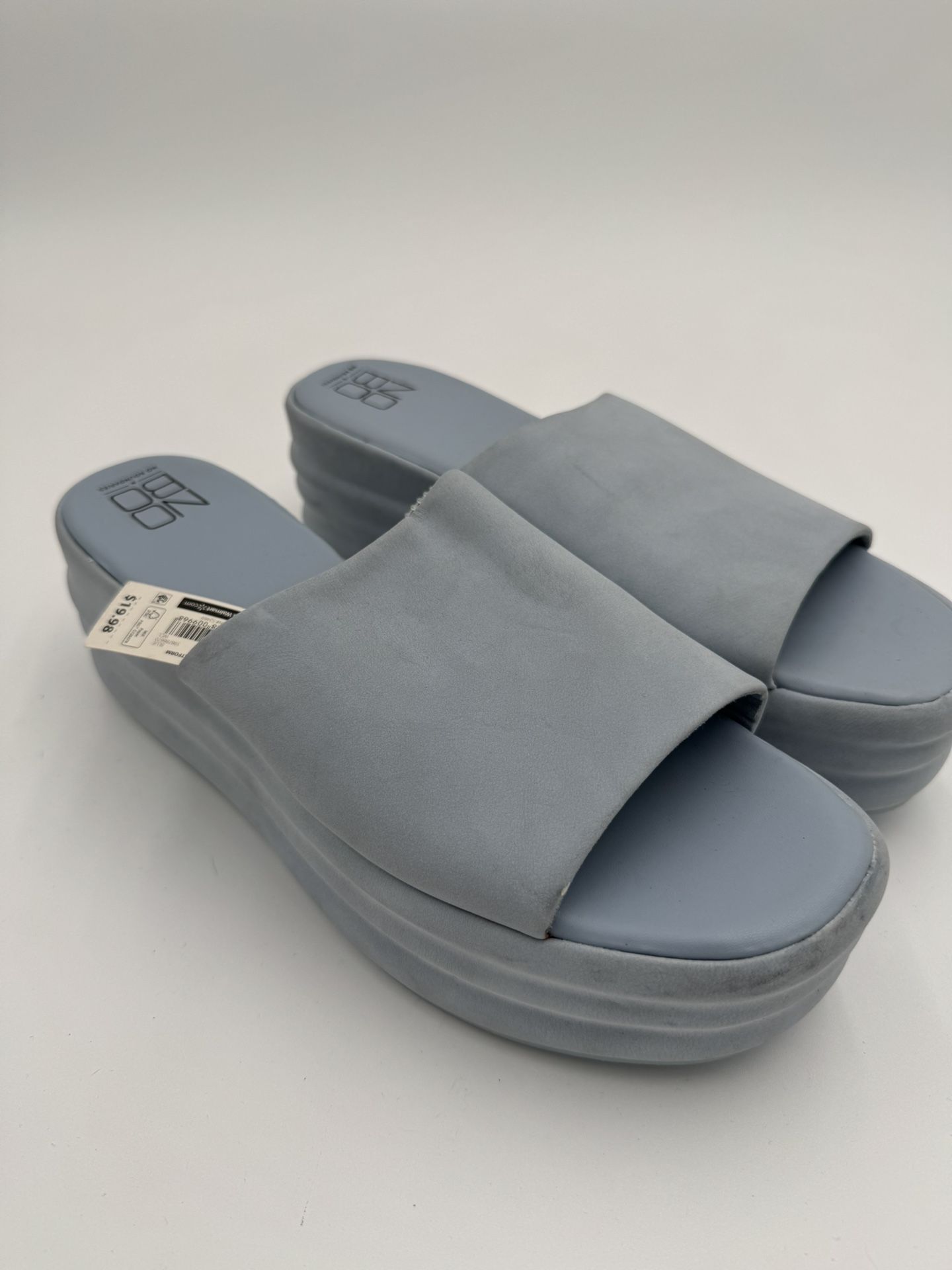 Platform Slide Sandals Blue