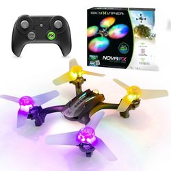 Drone Sky Viper Nova RC Light FX Drone, 18726, 1-Touch Stunt, Customizable Lights
