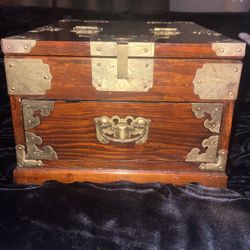 Asian Chinese Wood Jewelry Box