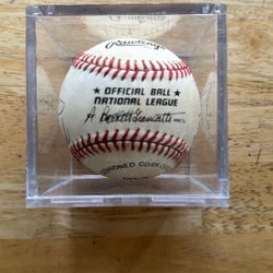Official National League Baseball Autographed By (13) Hall of Fame Baseball Players!